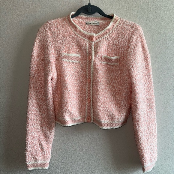 Alice + Olivia by Stacy Bendet Noella Crew Neck Cropped Cardigan - Picture 5 of 16